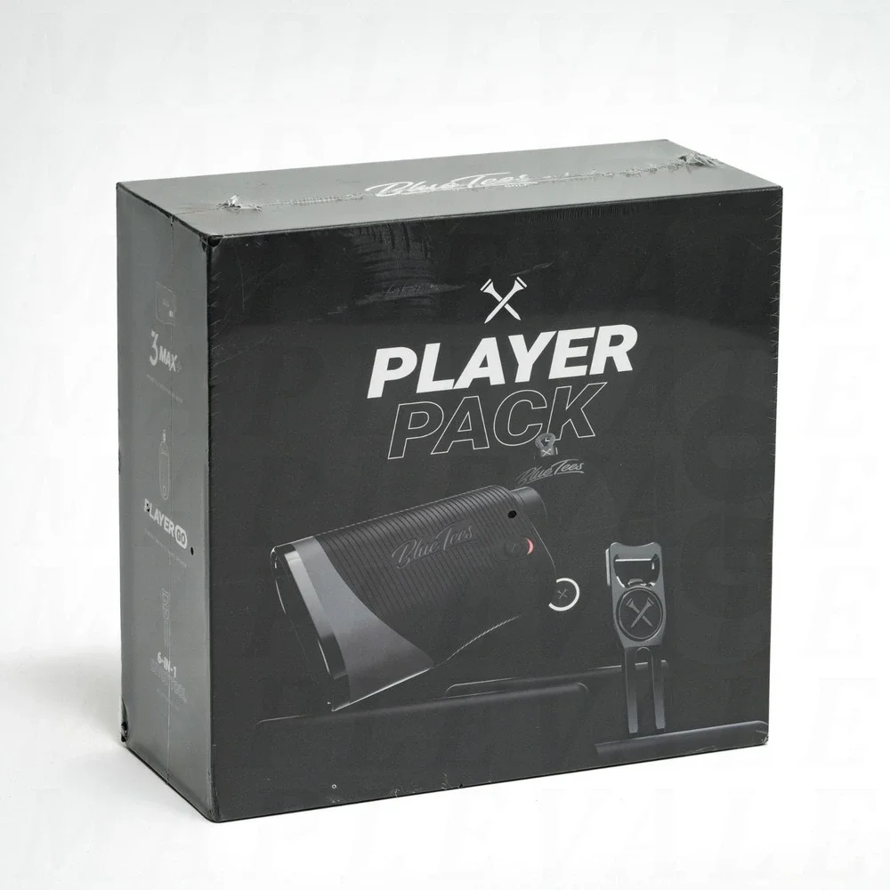 Blue Tees Player Pack Go Bundle Golf 3 Max+ Rangefinder/GPS w/ Speaker +Case NEW